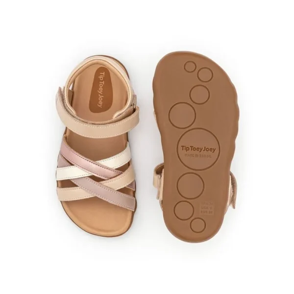 Tip toe joey usnjeni sandali odprti pink pearl 25-34 - slika 2