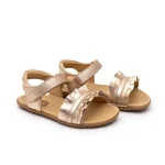 Tip toe joey usnjeni sandali odprti metalic salmon 25-33
