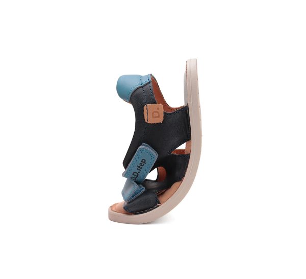 D.d.step odprti usnjeni sandali royal blue 26-31 - slika 4