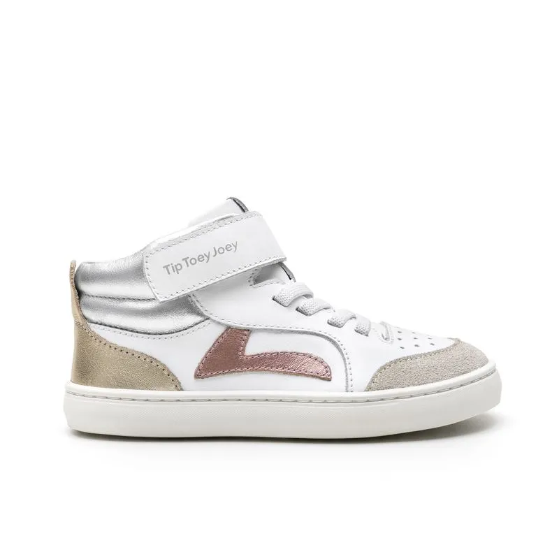Tip toe joey usnjeni gležnarji white/rose gold 24-34 - slika 2