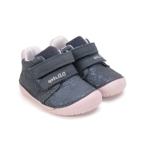 D.D.STEP-usnjeni čevlji temno modri rožice 20-25