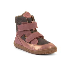 Froddo UP TEX usnjeni zimski škornji sivo roza 23-32