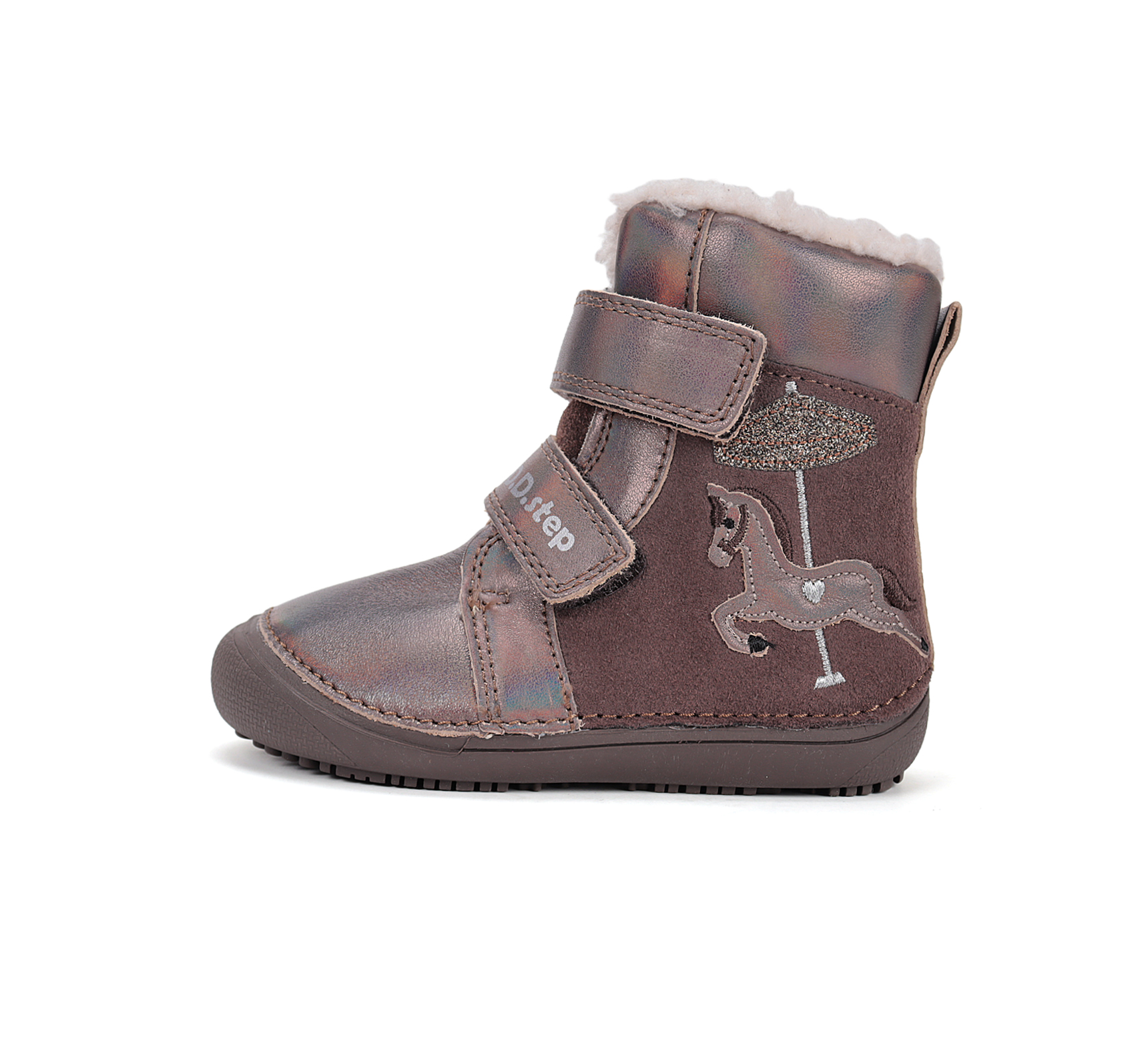 D.d.step usnjeni zimski škornji chocolate 25-30 - slika 3