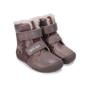D.d.step usnjeni zimski škornji chocolate 25-30