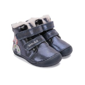 D.d.step usnjeni zimski škornji modri ptički 20-25