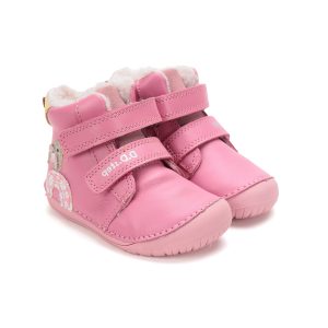 D.d.step usnjeni zimski škornji roza ptički 20-25