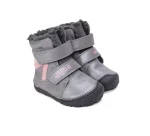 D.d.step usnjeni zimski škornji sivi z bleščicami 26-31