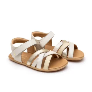 Tip toe joey usnjeni sandali odprti antique white 25-33